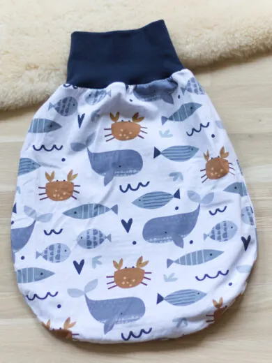 Wendepucksack Unten im Meer (sturmblau)