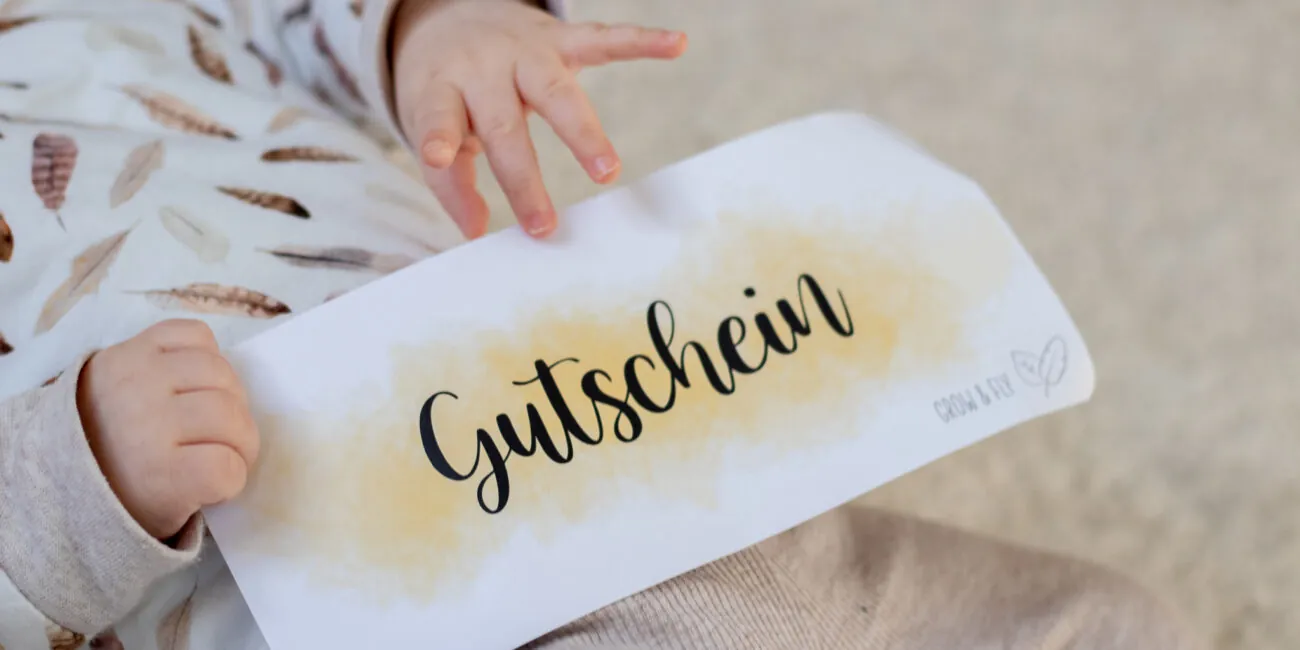 Gutschein für handgemachte Kinderkleidung GROW & FLY